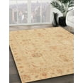 thumbnail image 2 of Ahgly Company Indoor Round Abstract Yellow Oriental Area Rugs, 5' Round, 2 of 6