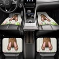 thumbnail image 6 of Wukai Brown Bunny Print Car Foot Mat Set of 4 Pieces, Anti-Slip Neoprene Auto Floor Mats Carpet, Universal Fit Automotive Floor Foot Mats Set for SUV, Van, Trucks, 6 of 6