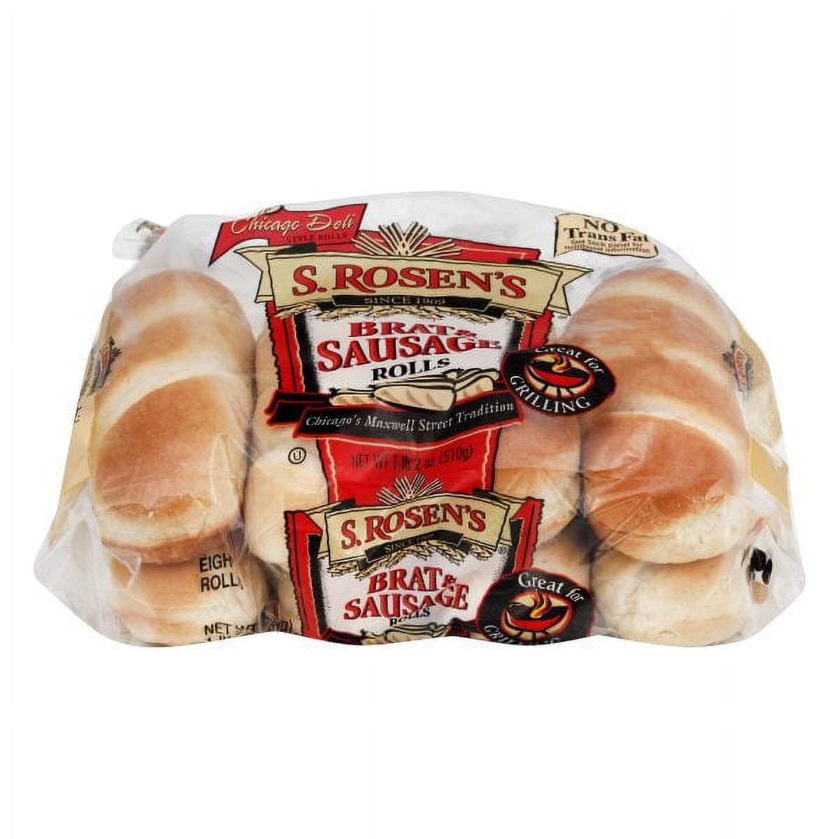 S. Rosen's Brat & Sausage Rolls 8 Count Package, 18 oz bag