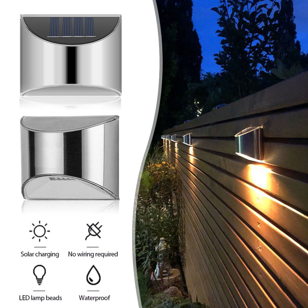 Details about   4Pcs Solar Powered LED Deck Lights Outdoor Path Garden Stairs Step Fence Lamp US 
