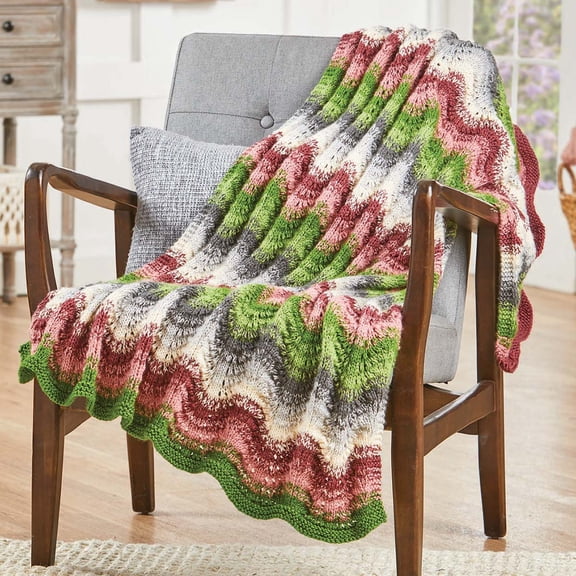 Herrschners® Rose Petals Afghan Knit Kit