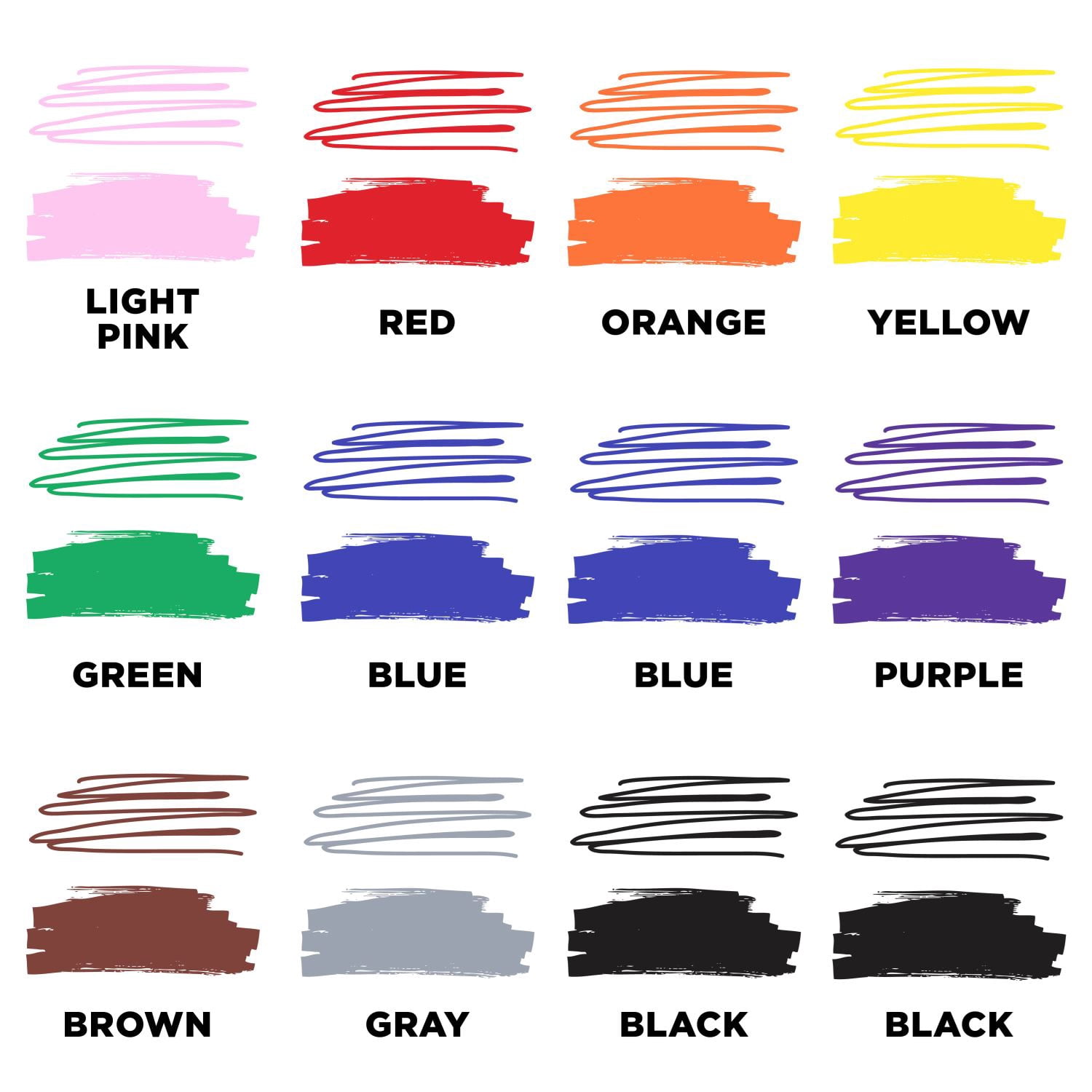 Tulip Fine Tip & Brush Tip Fabric Markers Ultimate Rainbow 24-Pack - Permanent Fabric Pen Set