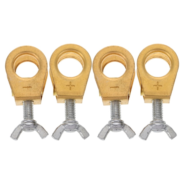 2 pares de terminales de batería, abrazaderas, terminales de batería de coche, conector de batería, abrazadera de batería de coche, terminales de batería, clip, conectores de terminales de batería