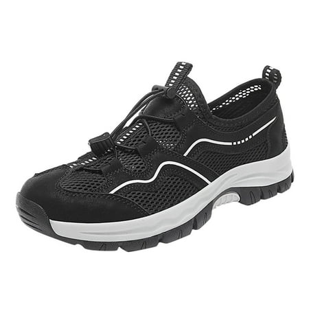 

Sneakers for Men Fashion Summer And Autumn Men Sneakers Hiking Shoes Non Slip Sole Mesh Breathable Comfortable Lace Up Leisure Mens Sneakers Mesh Black 42