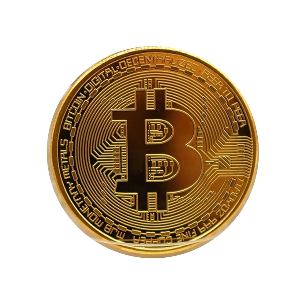 Bitcoin Gold Plated Coin BTC Art Collection Physical Cool Collectible Gift USA 