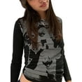 thumbnail image 1 of Mialoley T-shirt à Manches Longues pour Femmes avec Imprimé Amusant, Style Tête Féminine, 1 of 3