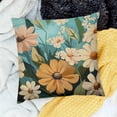 thumbnail image 2 of Autua Boho Vintage Floral Pillow Covers, Floral Flower Room Decor, Abstract Mid Century Modern Colorful Wildflower Botanical Decorative Throw Pillow Covers 18x18in, 2 of 5