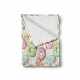 thumbnail image 2 of Colorful Soft Flannel Fleece Blanket, Delicious Watercolor Pattern with Doughnuts Hand Drawn Yummy Tasty Pastries Bakery, Cozy Plush for Indoor and Outdoor Use, 50" x 70", Multicolor, by Ambesonne, 2 of 6