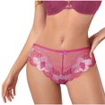 thumbnail image 4 of Clearance Clothes Under $5! TMOYZQ Womens Floral Lace Sexy Sheer Mesh Panties Soft Stretch Breathable Seamless Invisible Bikini Briefs No Show Underwear, 4 of 6