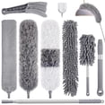 thumbnail image 1 of Plumeros de limpieza, 9 unidades, de microfibra extensible con barra de 2,5 m, 1 of 7