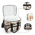 thumbnail image 6 of FORMRS Insulated Cooler Bag 24 Cans Capacity Soft Leakproof Lunch Box with Side Pockets, Cats Reading Pattern, 6 of 7