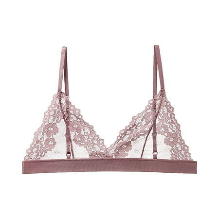

Women s Exotic Lingerie French Lace Wireless Padless Spring Summer Nightwear Trendy Casual Bra For Women