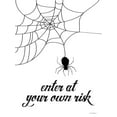thumbnail image 2 of Lettered and Lined 12x14 Black Ornate Wood Framed with Double Matting Museum Art Print Titled - Enter At Your Own Risk, 2 of 4