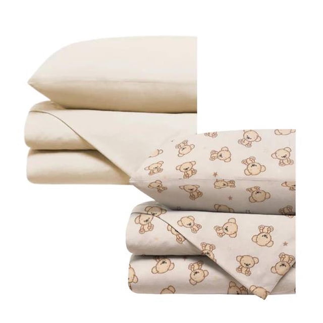 Set Sábanas Cajon Cuna Chiquimundo Teddy y Beige