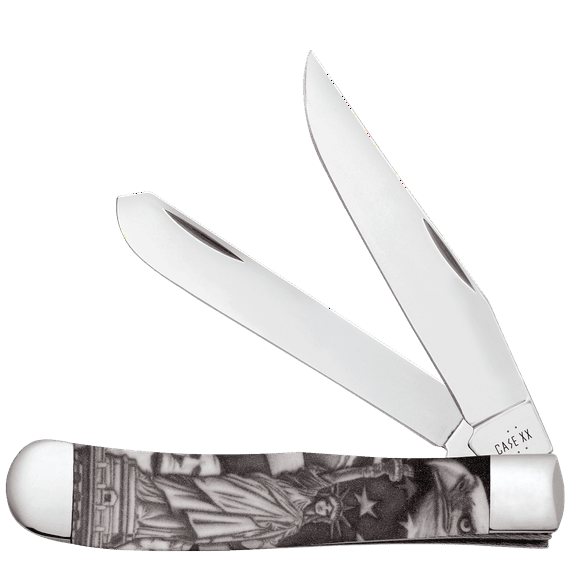 Case Knives Statue of Liberty CCI White Synthetic - Sm Trapper
