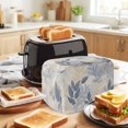 thumbnail image 3 of Toaster Cover 2 Slice, Blue Yellow Botanical Dustproof Bakeware Oven Protector with Top Hook, Spring Summer Vintage Waterproof Small Kitchen Appliance Toasters Dust Cover, 12"x7.5"x8", 3 of 9