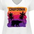 thumbnail image 4 of Inktastic California Sunset Vacation Beach Women's Plus Size V-Neck T-Shirt, 4 of 5