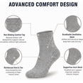 thumbnail image 6 of Comfello Diabetic Quarter Socks for Men & Women Non Binding Seamless Extra Wide Socks 6 Pairs, 6 of 7
