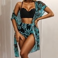 thumbnail image 2 of DHFJKG Womens Swimsuits 3 Piece Hawaii Printed Bikini Set Swimwear Coverup High Waisted Tummy Control Bathing Suit Trendy Beachwear, 2 of 5