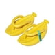 thumbnail image 1 of Jumpingount 1 par de sandalias EVA con forma de plátano, repuesto de verano, inodoro, a prueba de golpes, Color sólido, zapatillas de playa para baño, Calzado Amarillo Jumpingount AP018291-01B, 1 of 6