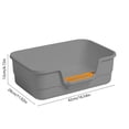 thumbnail image 3 of WLAGOOD 12L Large Capacity Open Cat Litter Box 16.5×11.0×4.7in Semi-closed Breathable Odor-free Anti-splash Deepened Sides Two-layer Detachable Easy Clean Pet Litter Pan for Cats, 3 of 6