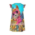 Girls Super Kitties Nightgowns Pajamas Kids Sleepwear Night Dress Sleep