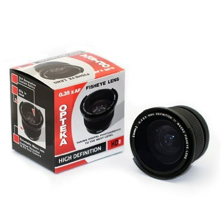 Opteka .35x HD2 Super Wide Angle Panoramic Macro Fisheye Lens for Nikon D50 N80 N75 N65 N55