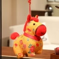 thumbnail image 6 of XIANXIAN 2026 Year of The Horse Chinese New Year Ornaments, Cute Hanging Horse Plush Mascot Figurine, 2026 Chinese Zodiac Ornaments Spring Festival Decorations New Year Gifts (6.3In), 6 of 6