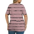 thumbnail image 3 of Bixock Women's Maternity Tops Fashion V-Neck Short Sleeve Casual Oversized Maternity T-Shirt, 3 of 5