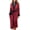 Burgundy/Black, variant on Women's Spa Plush Fleece Bathrobe with Shawl Collar and Pockets - Soft, Warm, Long Robe for Women, Small, Pink