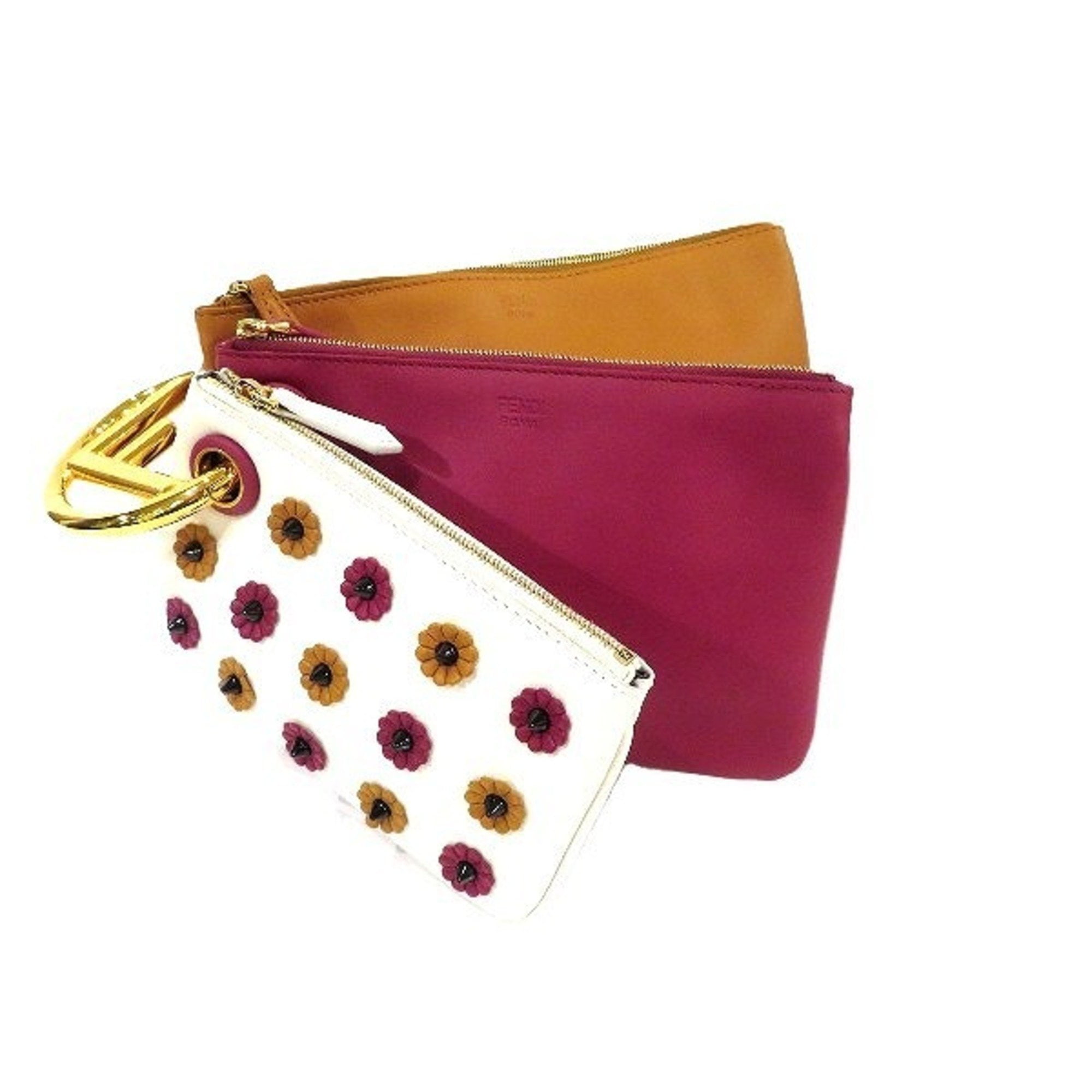 Pre-Owned FENDI Triplet 3-Pouch 8BS001 Bags, Clutch Second Women's ...