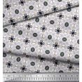 thumbnail image 3 of Soimoi Polyester Crepe Fabric Swirl & Floral Patchwork Print Sewing Fabric Yard 52 Inch Wide, 3 of 3