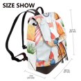 thumbnail image 2 of Gaeub Gnome Camping Print Women's Leather Backpack,Travel Laptop Backpack,Fashion Ladies Leather Backpack Bag for Travel,Leather Drawstring Daypack for Me, 2 of 4