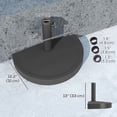 thumbnail image 3 of Outsunny Base de Demi-Parasol en Résine de 20 Lb Support de Parasol d'Extérieur Poids Noir, 3 of 10