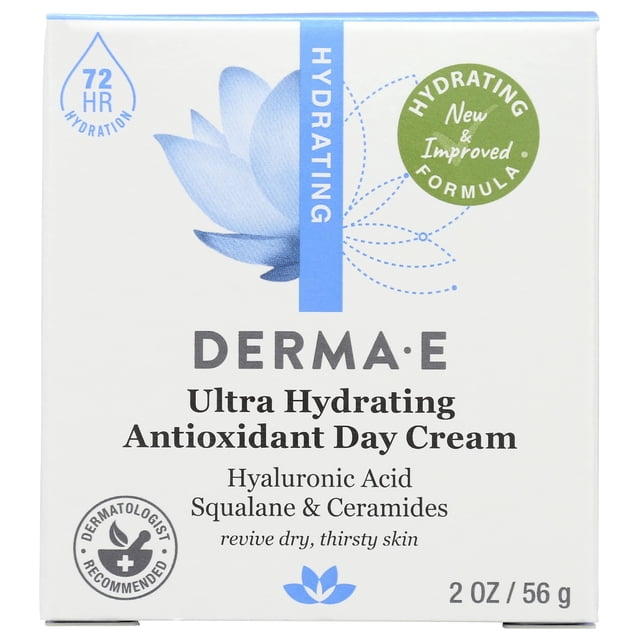 Crema de día Derma E, antioxidante ultrahidratante, 60 ml, paquete de 1
