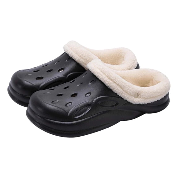 Slippers for Women,Cozy Clog Slippers Thick Sole Detachable Shoes Indoor Outdoor Comfortable Casual Wear,Womens Slippers,Black,8