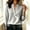 #Gray, variant on Women's V Neck Gingham Long Sleeve Blouse,Loose Casual Plaid Shirt,Orange,Women's Plus Size XXXL
