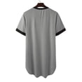 thumbnail image 4 of INCERUN Men's Short Sleeve Night Shirts Sleepwear Solid Color Soft Nightgowns, 4 of 7