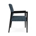thumbnail image 2 of Pemberly Row Waiting Reception Wide Guest Chair Wood Frame in Blue, 2 of 5