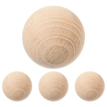 Gonyden 4Pcs Wooden Balls Grass Outdoor Sports Balls Wood Bocce Balls Bocce Game Supplies