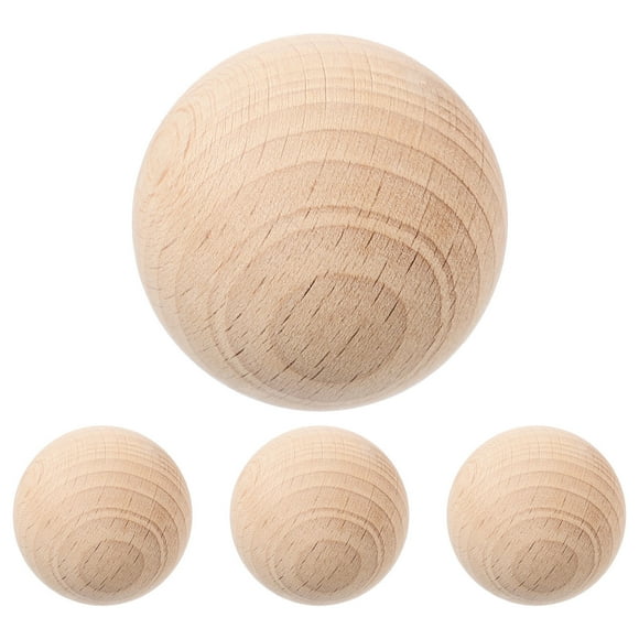 MasteelfCA 4 Pcs Balles en Bois Balles Roulantes pour Sports de Plein Air Balles de Bocce Fournitures de Jeu