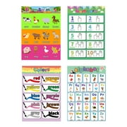 4pcs Children Early Education Poster Educational Preschool Posters For Toddlers Educational Wall Charts