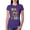 Purple Rush, variant on Rad 90's Vibes Vintage Womens Slim Fit Junior Tee, Tahiti Blue, Large
