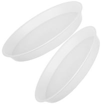 SEWCHICS 2-Pack Outdoor Bird Waterer and Feeding Bowl Set, Compact White Plastic Design for Garden and Backyard