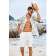 thumbnail image 3 of COOFANDY Men's Drawstring Shorts with Elastic Waistband Classic Loose Fit Flat Front Shorts, 3 of 6
