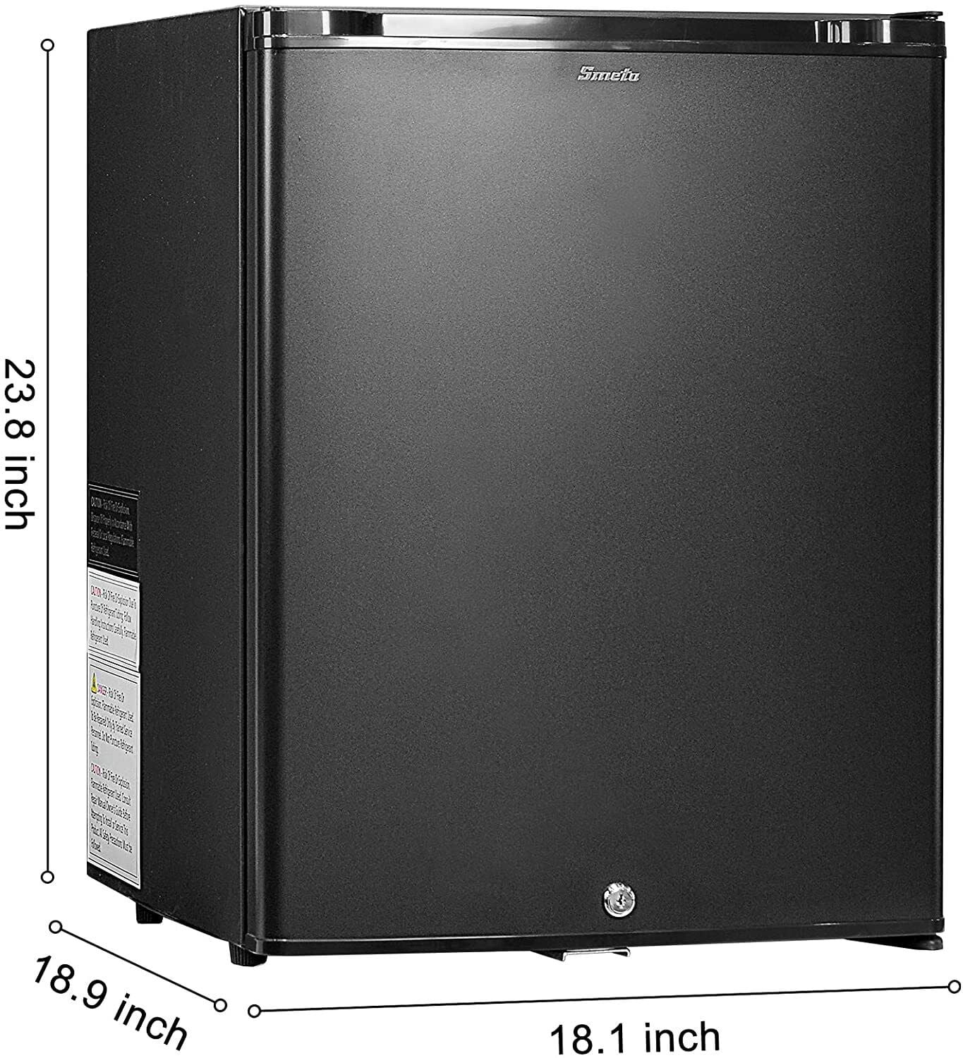 SMAD 2.1 cu.ft Portable Mini Fridge with Lock, Black