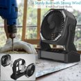 thumbnail image 3 of Panergy Camping Fan with LED Lantern, 20000mAh Battery Operated Jobsite Fan with Light & Hook, 270° Pivot, 4 Speeds, Portable Fan for Camping, Fishing, Power Outage, Hurricane-Black, 3 of 7