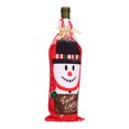 thumbnail image 1 of Tapa de botella Irfora Bolsa de botella de vino de estilo navideño con Papá Noel / muñeco de nieve / alce Patrón impreso Botella de champán Cubierta de botella de vino Decoraciones navideñas Irfora Tapa de botella, 1 of 5