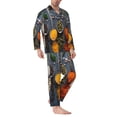 thumbnail image 2 of Naloa Various Herbs And Spices In Spoons Men’s Pajamas Set - Long Sleeve Button Down Sleep Shirt and Pajama Bottoms Sleepwear Set-, 2 of 7