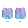 thumbnail image 5 of Vsdgher Multicolor Glitter Print Women's Running Double Layer Shorts High Waisted with Pockets Elastic Yoga Workout Athletic Gym Sports, 5 of 8